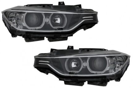 LED DRL Angel Eyes Headlights with Projector suitable for BMW 3 Series F30 F31 (2011-2015)