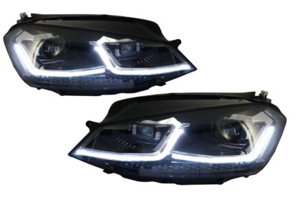 RHD LED Headlights suitable for VW Golf 7 VII (2012-2017) Facelift G7.5 R Line Look Sequential Dynamic Turning Lights