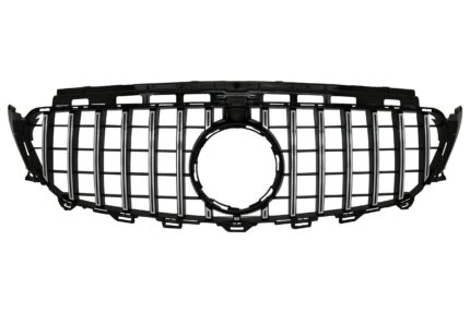 Central Grille suitable for Mercedes E-Class W213 S213 C238 A238 (2016-2019) GT-R Panamericana Design Black Chrome