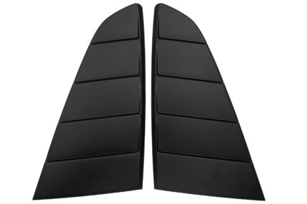 Classic Quarter Side Window Louvers suitable for Ford Mustang Mk6 VI Sixth Generation (2015-2019) Matte Black PFT Design