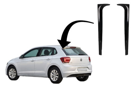 Trunk Rear Window Fin Spoiler suitable for VW Polo AW MK6 (2018-up) Piano Black
