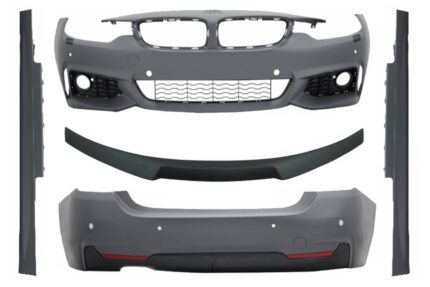Body Kit suitable for BMW 4 Series F32 Coupe (2013-up) with Trunk Spoiler Matte Black Sport Design