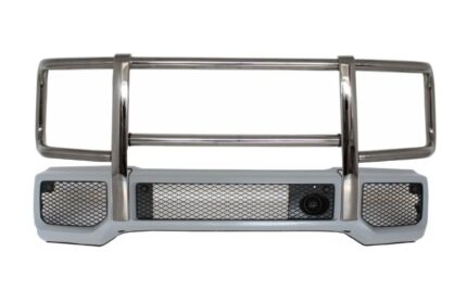 Front Bumper with Black BullBar Chrome suitable for Mercedes G-Class W463 (1989-2018) G63 G65 Design