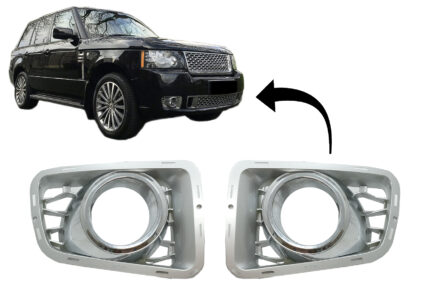 Fog Lamp Covers suitable for Land Rover Range Rover Vogue III L322 (2010-2012) Autobiography Design Silver Edition