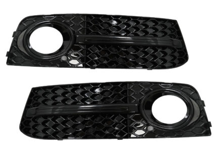 Fog Lamp Covers Side Grilles suitable for AUDI A4 B8 8K (2007-2011) S4 Design Black Edition