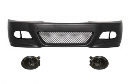 Front Bumper with Fog Lights Smoke suitable for BMW 3 Series E46 Coupe Cabrio Sedan Estate (1998-2004) M3 Design