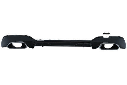 Rear Bumper Valance Diffuser With Chrome Exhaust Tips suitable for BMW 3 Series G20 G28 Sedan G21 Touring (2018-up) M340i M Look Piano Black