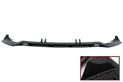 Front Bumper Spoiler Lip suitable for Audi A4 B9 8W S-Line (2016-2018) Carbon Look Add-On