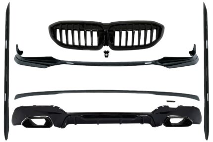 Complete Body Kit Extensions suitable for BMW 3 Series G20 Sedan G21 Touring (2018-up) M340i Competition Design Black Tips