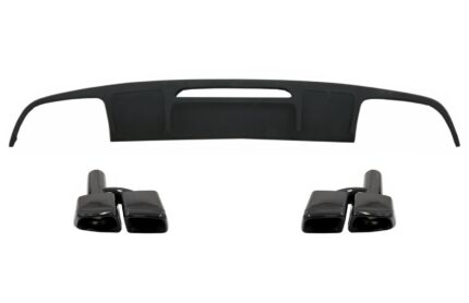 Rear Bumper Diffuser suitable for Mercedes CLS Sedan W218 (2012-2017) with Exhaust Muffler Tips Tail Pipes Only for Standard Bumper