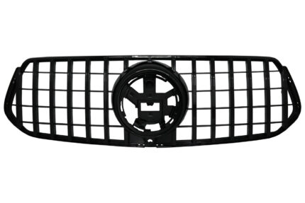 Front Central Grille suitable for Mercedes GLE SUV W167 V167 GLE Coupe C167 Sport Package (2019-Up) GTR Panamericana Design All Black