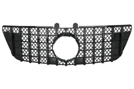 Central Front Grille suitable for Mercedes ML W164 Facelift (07.2008-2011) GT-R Panamericana Design Black