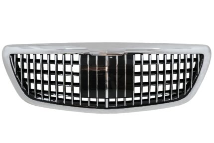 Front Grille suitable for Mercedes S-Class W222 X222 (2014-2020) Vertical Design Chrome for Distronic