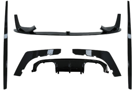 Aero Body Kit Front Bumper Lip and Air Diffuser suitable for BMW F80 M3 Sedan F82 M4 Coupe (2014-2019) M Sport Design Piano Black