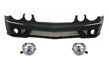 Front Bumper suitable for Mercedes W211 E-Class (2006-2009) Facelift with Fog Light Projectors