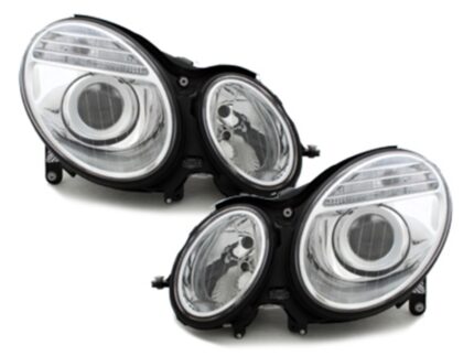 Headlights suitable for Mercedes E Class W211 S211 (03.2002-04.2006) Sedan T-Modell Chrome