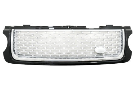 Central Grille suitable for Land Range Rover Vogue L322 III (2010-2012) Black Silver Autobiography Supercharged Edition