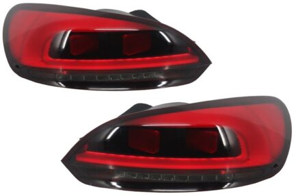 LED Taillights Light Bar suitable for VW Scirocco III (2008-04.2014) Red Smoke