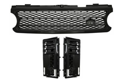 Central Grille and Side Vents Assembly suitable for Land Range Rover Vogue III L322 (2006-2009) Black Grey Autobiography Supercharged Edition
