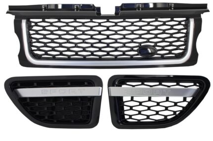 Central Grille and Side Vents Assembly  suitable for Land Rover Range Rover Sport (2005-2008) L320 Autobiography Look All Black Edition