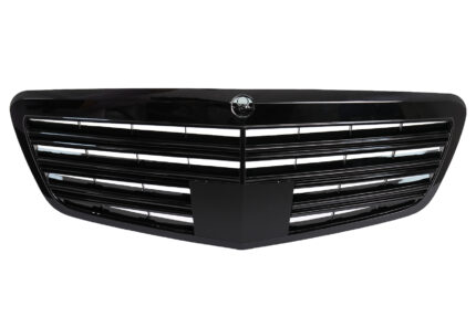 Front Grille suitable for Mercedes S-Class W221 Facelift (2010-2013) S63 S65 Design Piano Black