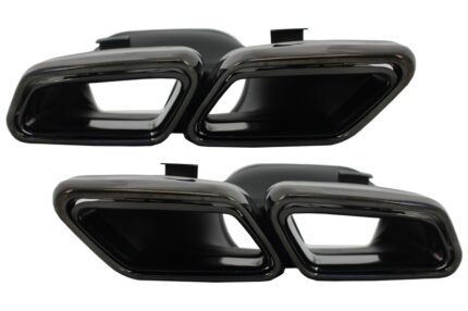 Exhaust Muffler Tips suitable for Mercedes S-Class W222 E-Class W212 S212 Facelift CLS W218 SL-Class R231 E65 S65 SL65 Design Black Edition