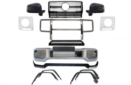 Complete Conversion Front Bumper Assembly suitable for Mercedes G-Class W463 (1989-2018) Chrome