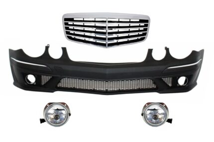 Front Bumper suitable for Mercedes W211 E-Class (2006-2009) Assembly with Facelift Front Grille