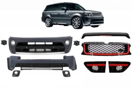 Body Kit suitable for Land Range Rover Sport L320 Facelift (2009-2013) Autobiography Design Black Red Grille Edition