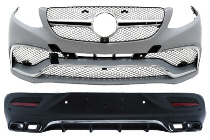 Body Kit suitable for Mercedes GLE Coupe C292 Sport Line (2015-2019) with Black Muffler Tips