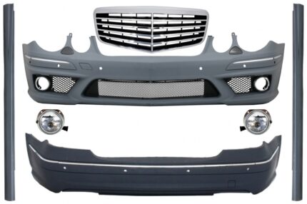 Body Kit with Central Grille suitable for Mercedes E-Class W211 (2002-2009) E63 Design