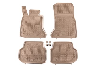 Floor mat Rubber Beige suitable for BMW Series 5 F10 F11 (2010-2013) Sedan Touring