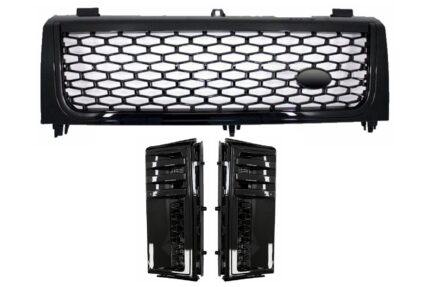 Central Grille and Side Vents Assembly suitable for Land Range Rover Vogue III L322 (2002-2005) All Black Autobiography Supercharged Edition