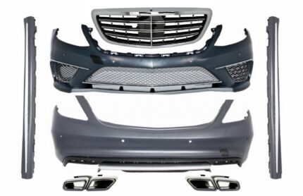 Body Kit with Exhaust Tips suitable for Mercedes W222 S-Class (2013-07.2017) S65 S63 Design