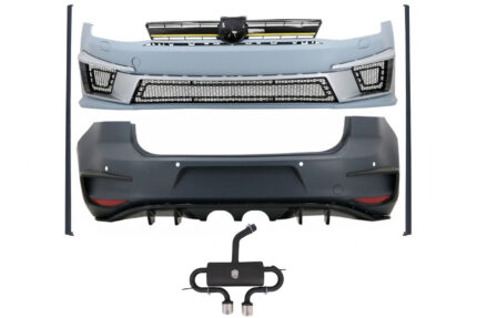 Body Kit suitable for VW Golf 7 VII 5G1 (2012-2017) R400 Design with Complete Exhaust System Catback Muffler