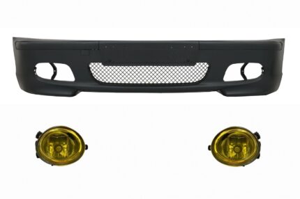 Front Bumper suitable for BMW E46 Sedan/Touring (1998-2004) M-Technik M-Tech M-Sport Model with Yellow Fog Lights