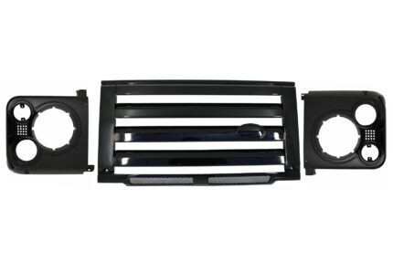 Central Grille & Headlights Covers Assembly suitable for Land Rover Defender L316 (1990-2016) Piano Black