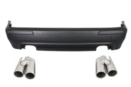 Rear Bumper suitable for BMW 5 Series E39 (1995-2003) Double Outlet M5 Design and Exhaust Muffler Tips ACS Design