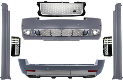 Body Kit suitable for Land Range Rover Vogue L322 (2002-2012) Black Silver Grille Edition Autobiography Design