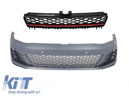Front Bumper  suitable for VW Golf VII 7 5G (2013-2017) GTI Look with Central Grille