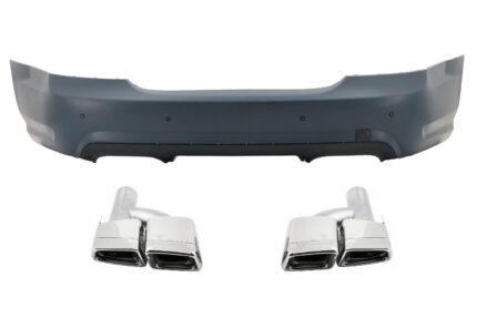 Rear Bumper suitable for Mercedes W221 S-Class (2005-2010) Design with Exhaust Muffler Tips