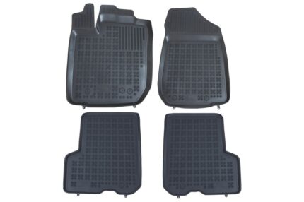 Rubber Floor Mat Black suitable for Dacia Logan II Sedan, MCV (2013-)