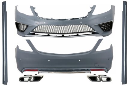 Body Kit suitable for Mercedes S-Class W222 (2013-06.2017) Long Version with Exhaust Muffler Tips S63 Design Chrome Special Edition