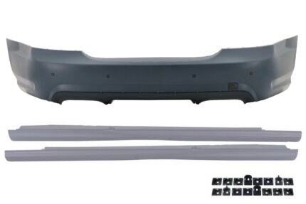 Rear Bumper suitable for Mercedes S-Class W221 (2005-2010) S65 Design with Side Skirts Short Version
