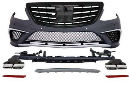 Body Kit suitable for Mercedes S-Class W222 Sport Line Package (2013-06.2017) S63 Design With Central Grille Piano Black