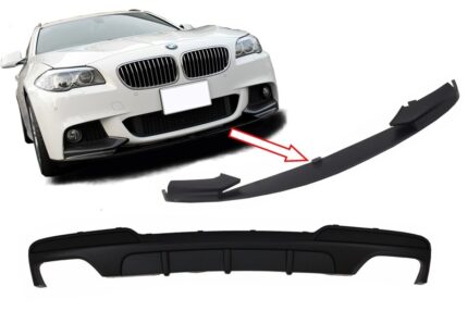 Double Air Diffuser with Front Bumper Spoiler Lip Package suitable for BMW F10 F11 5 Series (2011-2017) M-Performance Design