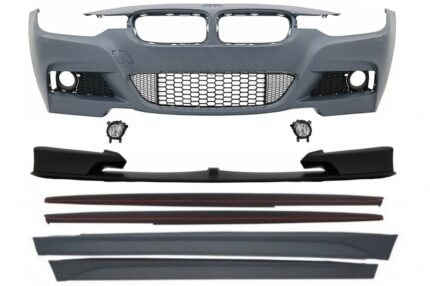 Front Bumper with Side Skirts suitable for BMW 3 Series F30 F31 Sedan Touring (2011-2019) M-Performance