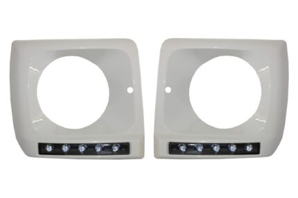Headlights Covers with LED DRL Daytime Running Lights suitable for Mercedes G-Class W463 (1989-2012) G65 Design