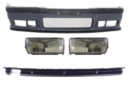 Body Kit suitable for BMW 3er E36 (1992-1997) M3 Design With Smoke Fog Lights