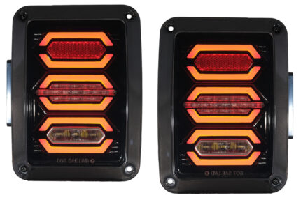 Taillights Full LED suitable for JEEP Wrangler JK Rubicon (2007-2017) Smoke